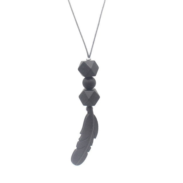 Silicone Teething Necklace for Moms | Soft Chewable