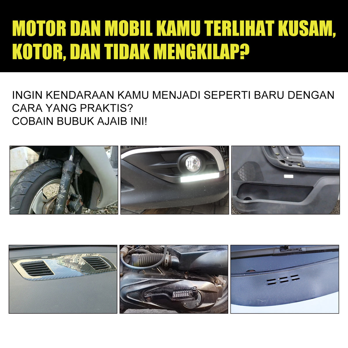 Automotive Plastic Restorer for Faded Trim & Dashboards