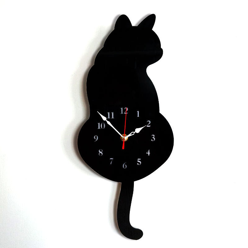 Cat-Shaped Wall Clock for Playful Children’s Decor
