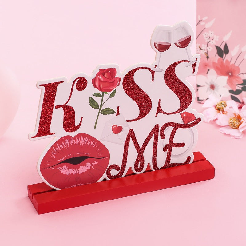 Valentine's Day Wooden Decor for Romantic Tabletops