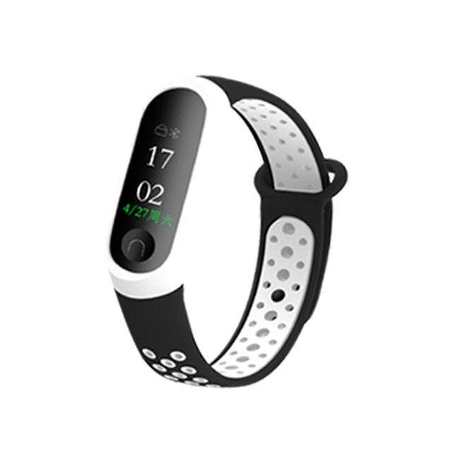Xiaomi Mi Band 3 & 4 Sport Strap, Breathable Two-Tone