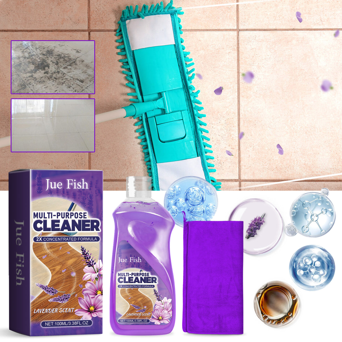 Multi-Purpose Floor Cleaner With Fresh Lavender Scent