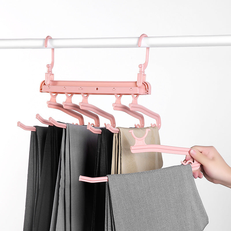 Folding Trouser Rack That Hangs 9 Pairs on One Hook