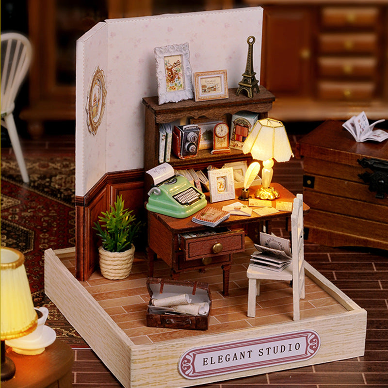 DIY Miniature House Kit for Enchanting Shelf Decor