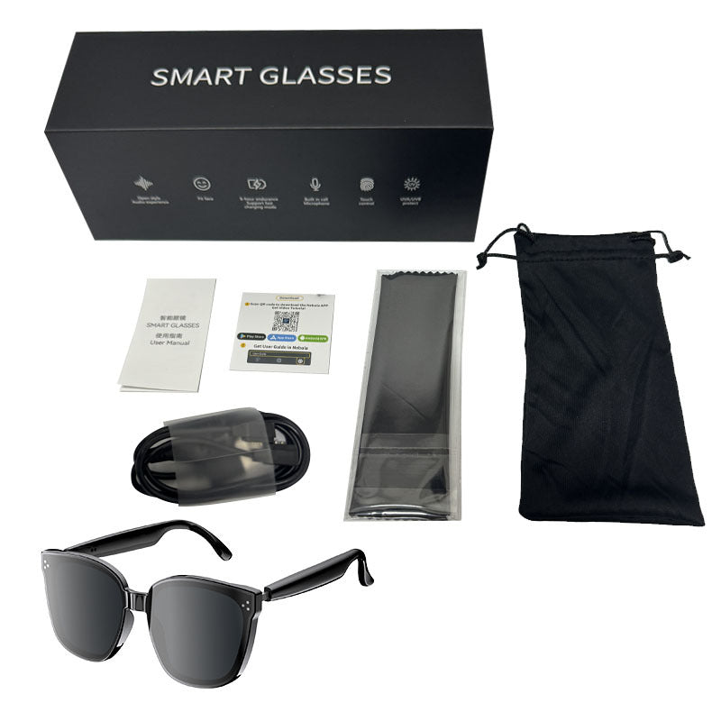 AI Translation Bluetooth Glasses with Open-Ear Audio