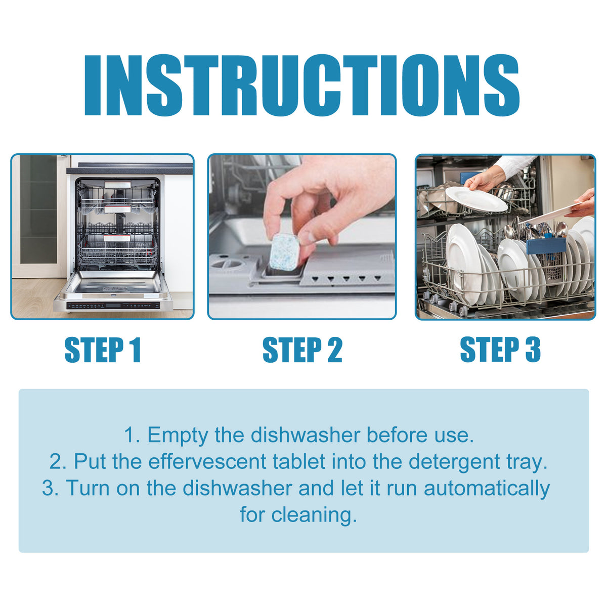 Dishwasher Cleaning Tablets Remove Odor, Limescale & Oil
