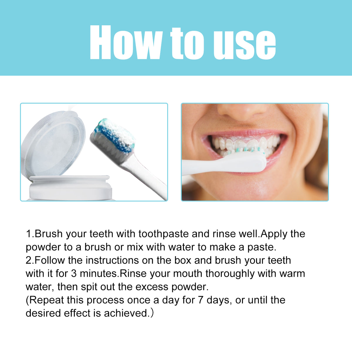 7-Day Tooth Whitening Powder for a Brighter-Looking Smile