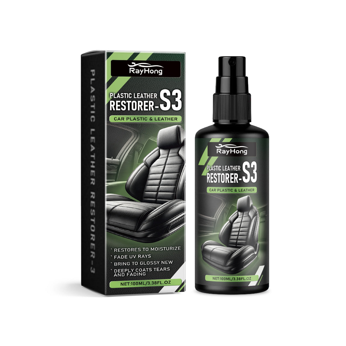 Car Leather Restorer Spray for Shine, Softness & Care