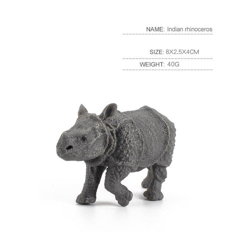 Indian Rhino Figures for Imaginative Animal Learning