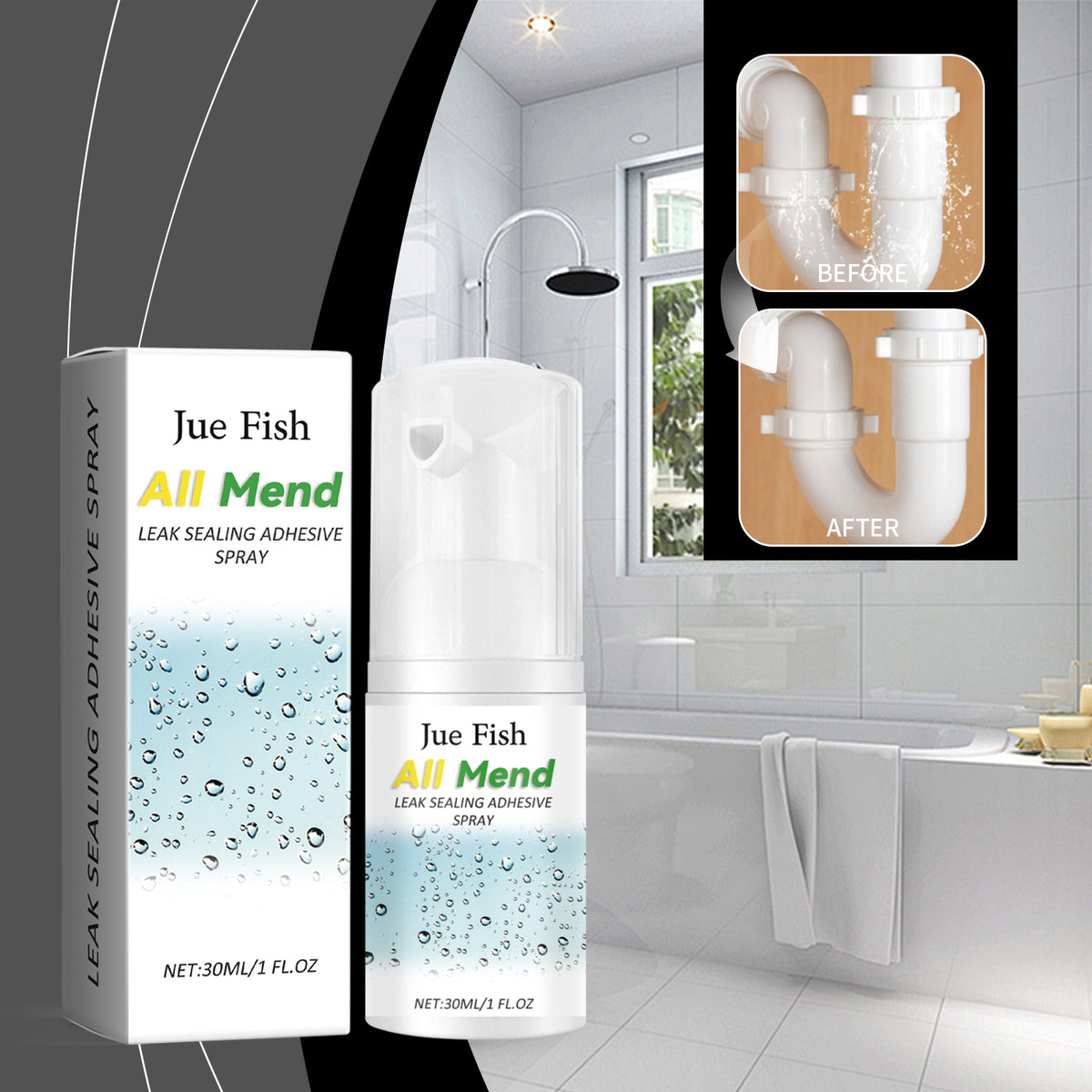 Leak Sealing Adhesive Spray for Quick Household Repairs