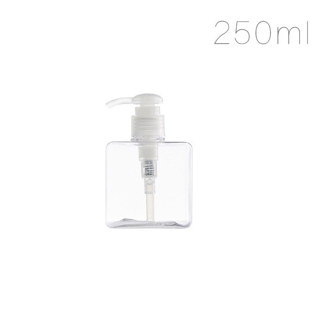 Refillable Square Lotion Pump Bottle for Bathroom Storage