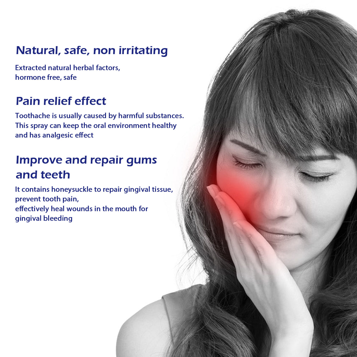 Oral Care Spray for Targeted Toothache and Gum Relief