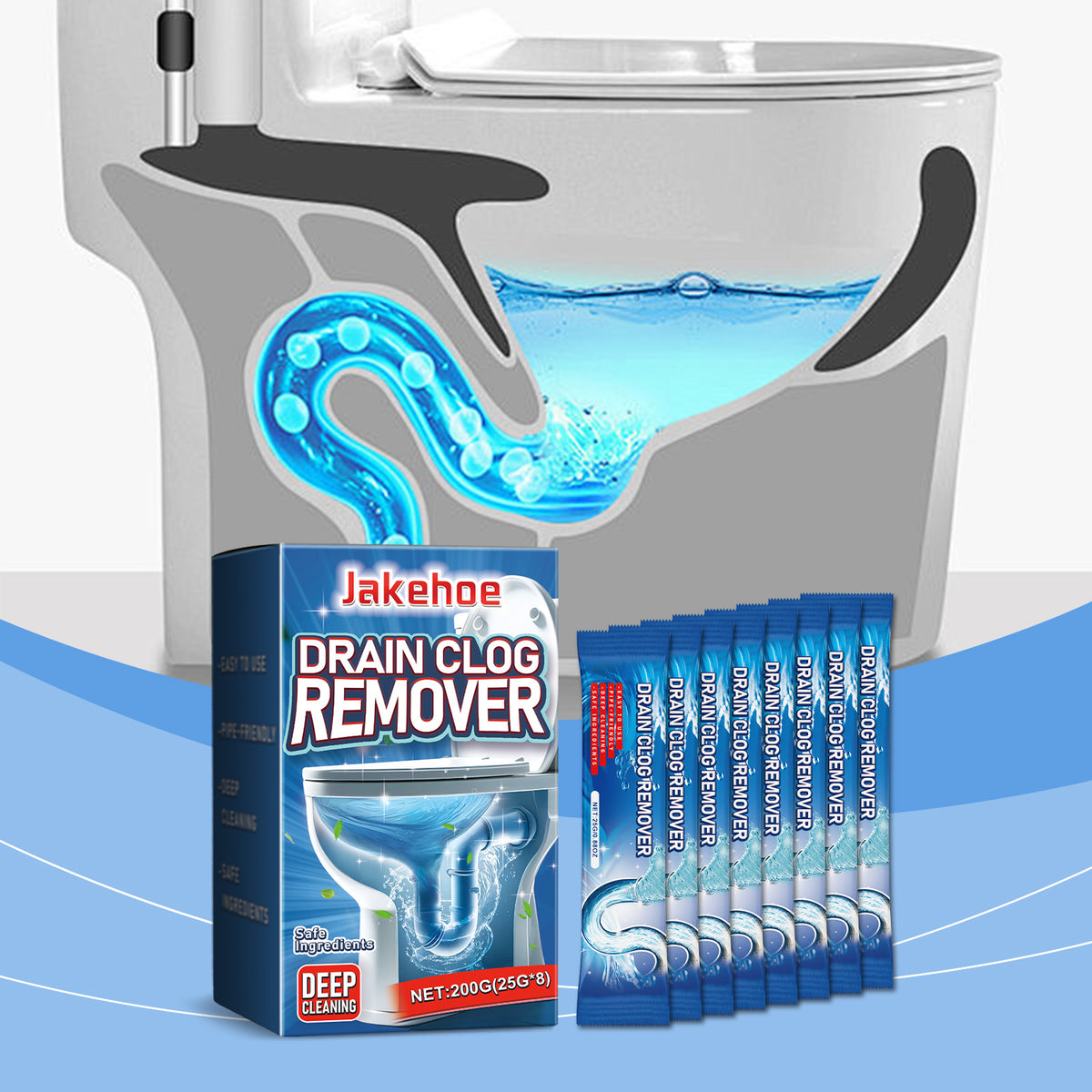 Toilet Drain Clog Remover Deep Cleaning Powder Sachets