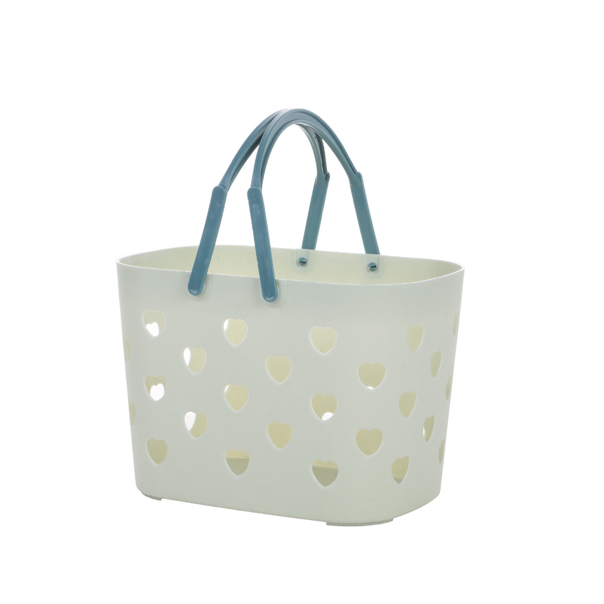 Heart Cutout Shower Caddy Tote for Drained Bath Storage