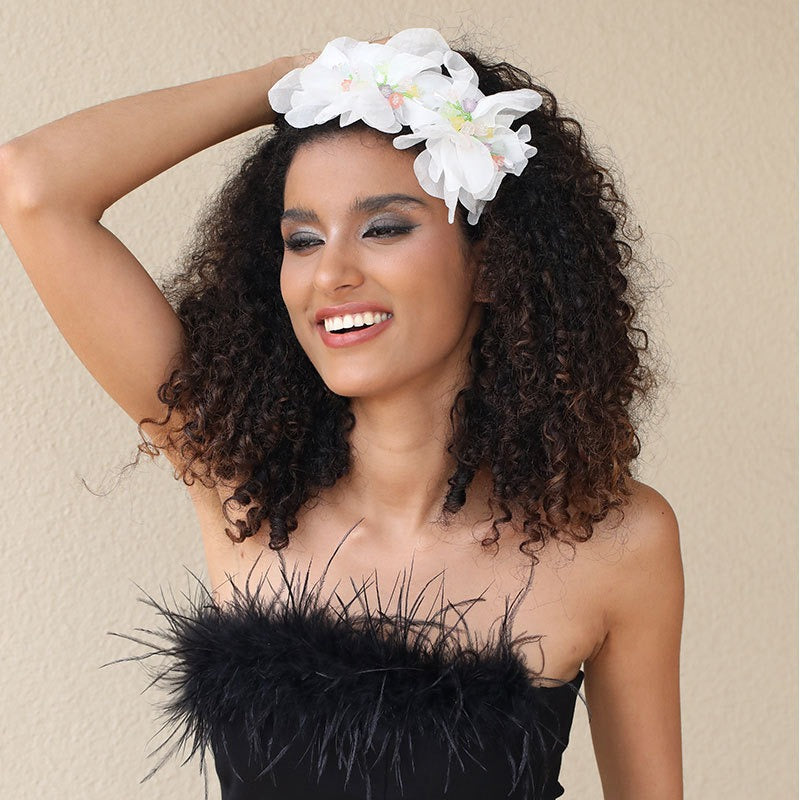 Handmade Crystal Flower Headband for Romantic Style