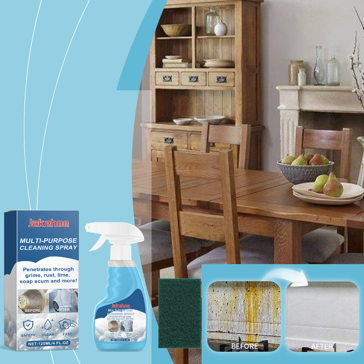 Multi-Purpose Foam Cleaner for Stubborn Household Grime