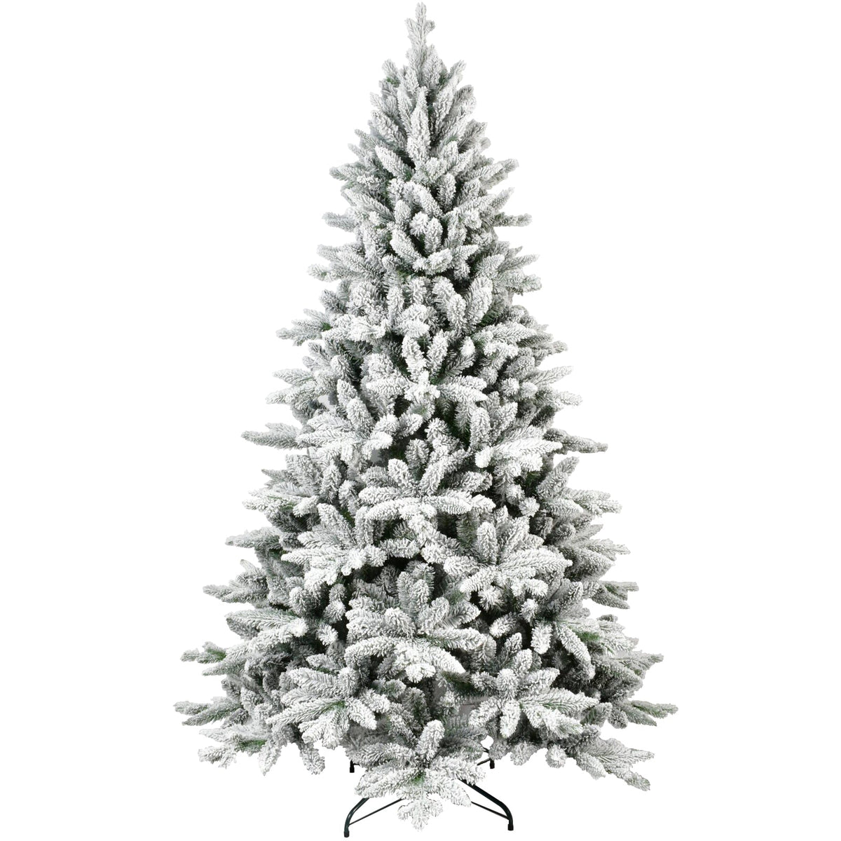 7-Foot Flocked Christmas Tree for a Snowy Holiday Display