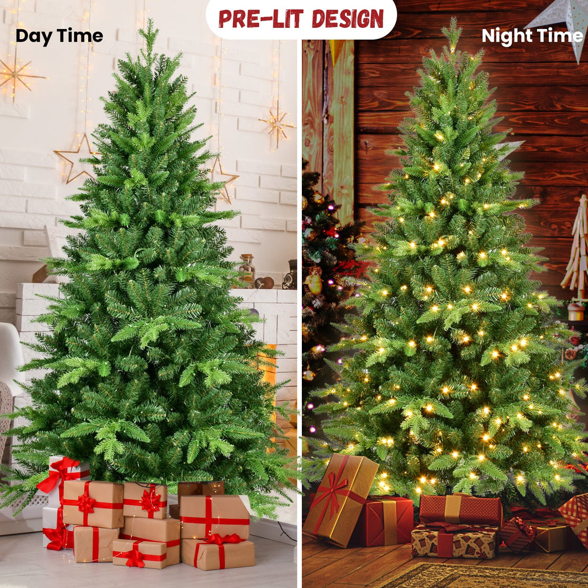 7-Foot Artificial Christmas Tree, Full & Realistic