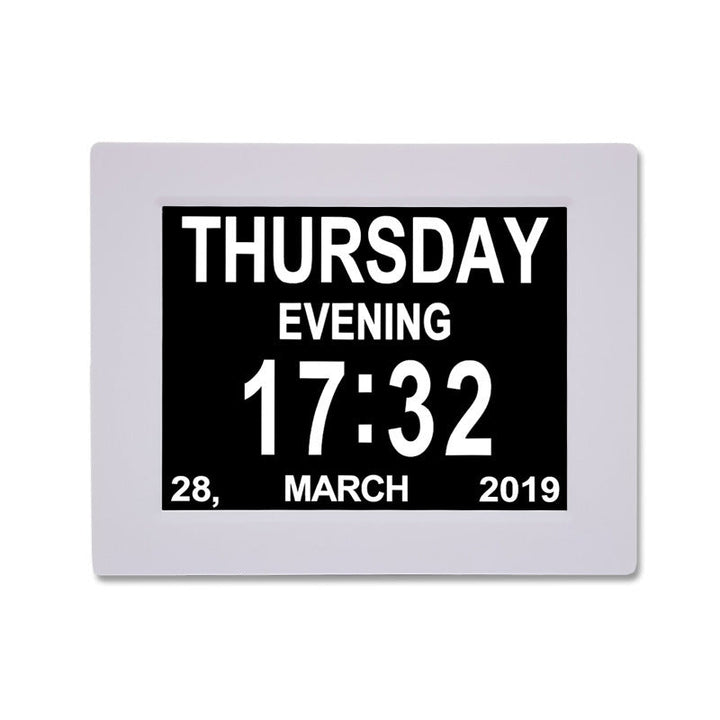 8-Inch Digital Calendar Clock with Large Easy-Read Display