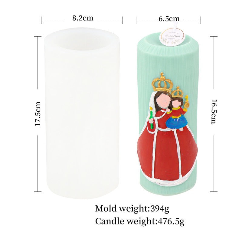 Christmas Candle Molds for Nordic-Style Pillar Decor