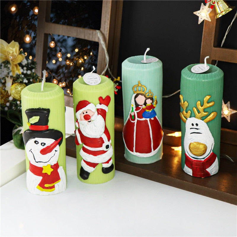 Christmas Candle Molds for Nordic-Style Pillar Decor