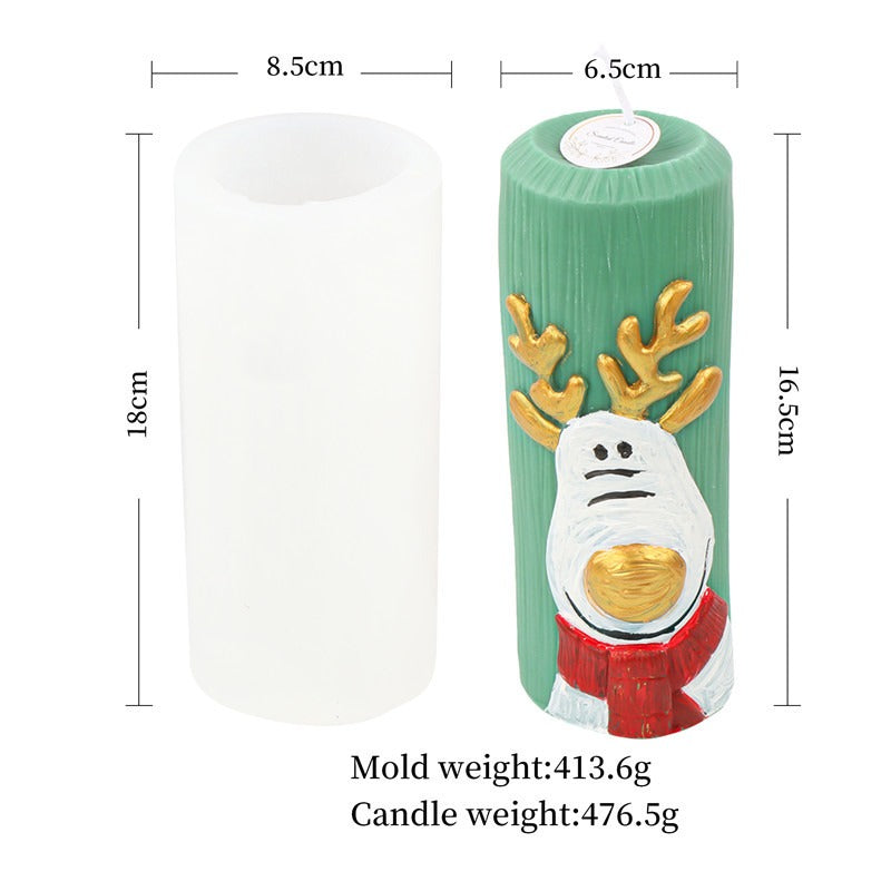 Christmas Candle Molds for Nordic-Style Pillar Decor
