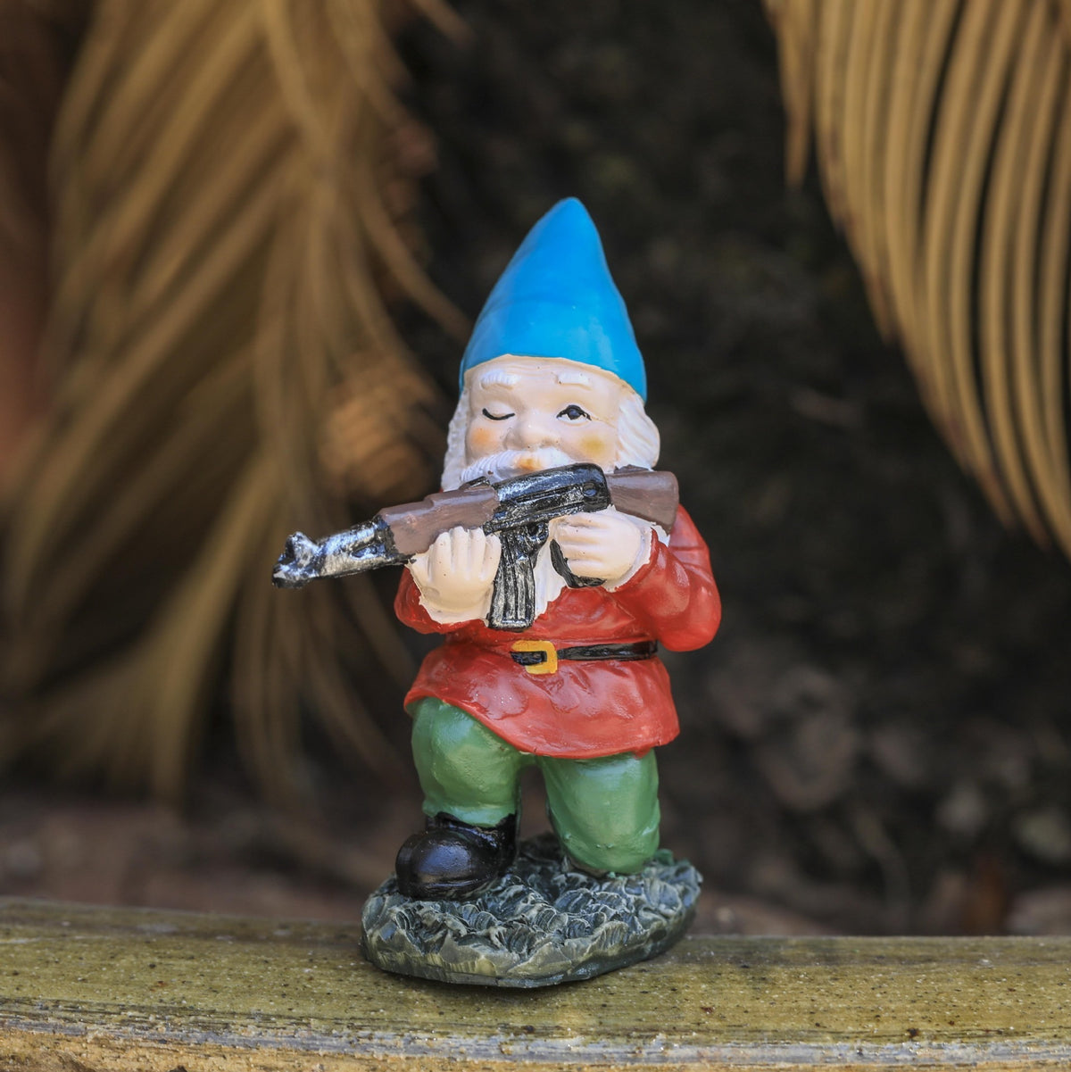 Funny Resin Garden Gnome Figurines, Trio of Winking Gnomes
