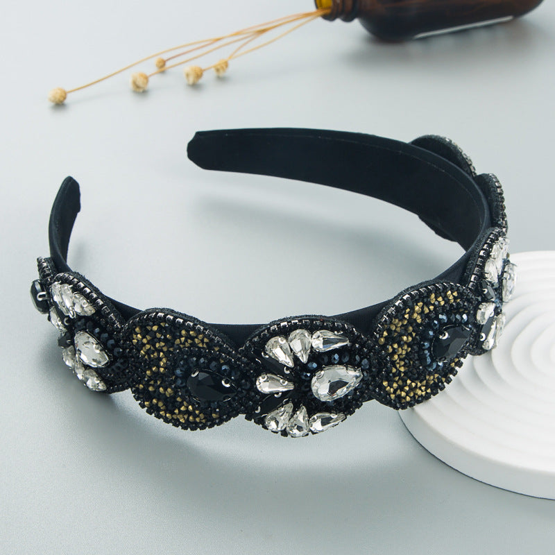 Crystal Hair Hoop Headband for Baroque Glamour Looks