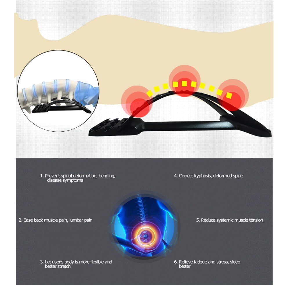 3‑Level Back Stretcher — Posture Correction & Lumbar Pain
