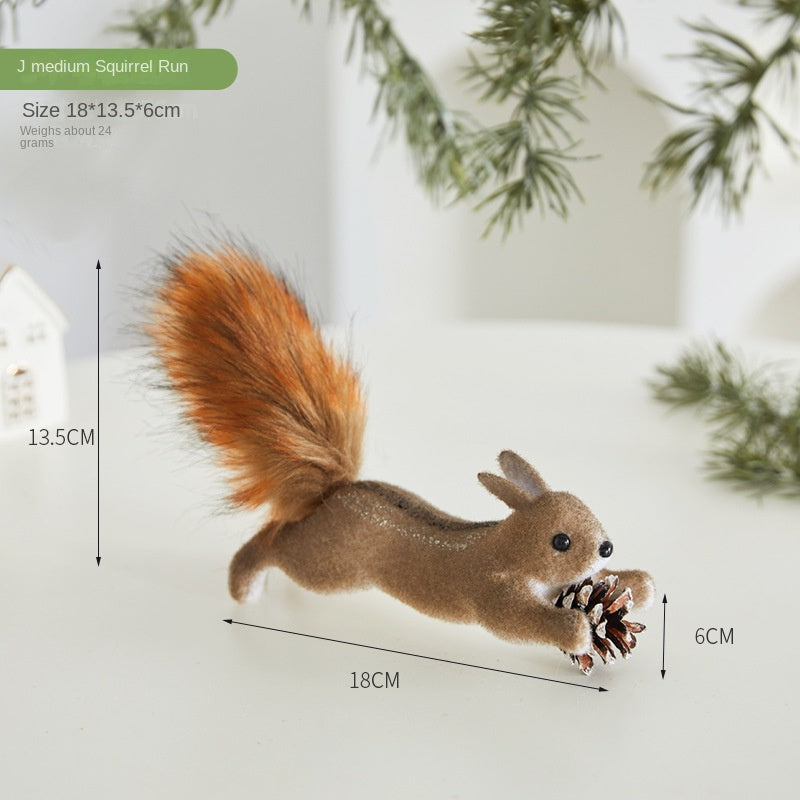 Christmas Squirrel Ornaments for Woodland Tree Character