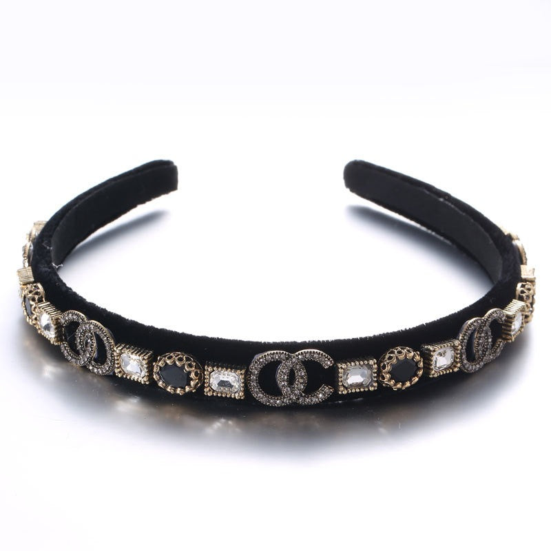 Crystal Velvet Headband for Effortless Elegant Styling