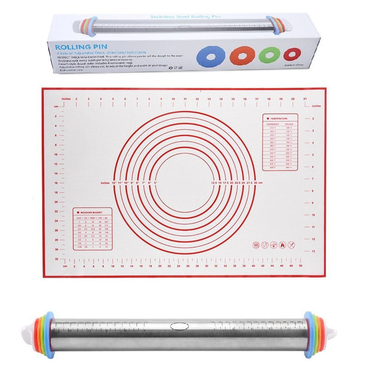 17-Inch Stainless Steel Rolling Pin for Even Dough