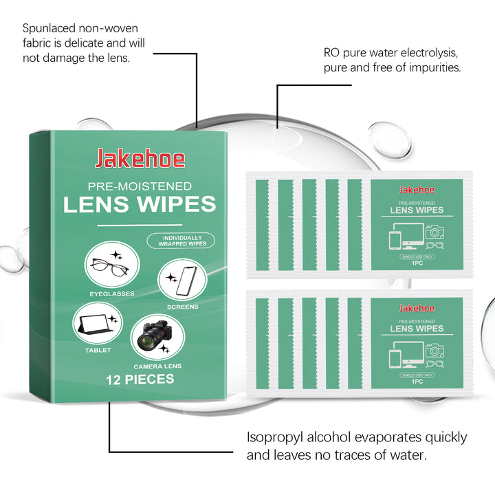 Lens Cleaning Wipes for Streak-Free Screens & Glasses