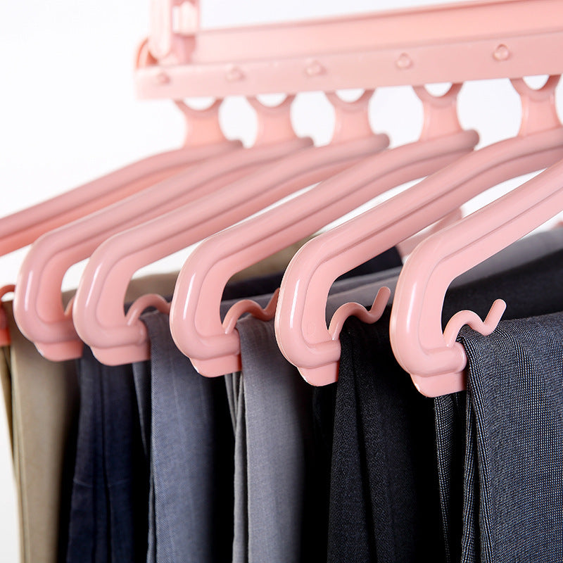 Folding Trouser Rack That Hangs 9 Pairs on One Hook