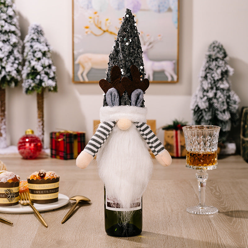 Christmas Wine Bottle Covers for Festive Table Decor