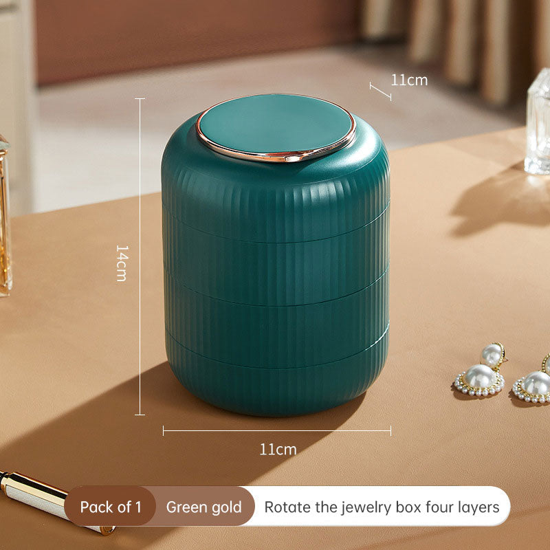 Rotating Jewelry Box for Dressing Table, 4 Tiers