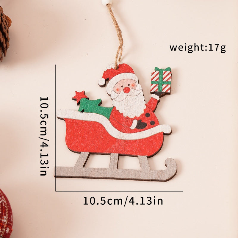 Christmas Wooden Ornaments for Rustic Holiday Tree Decor