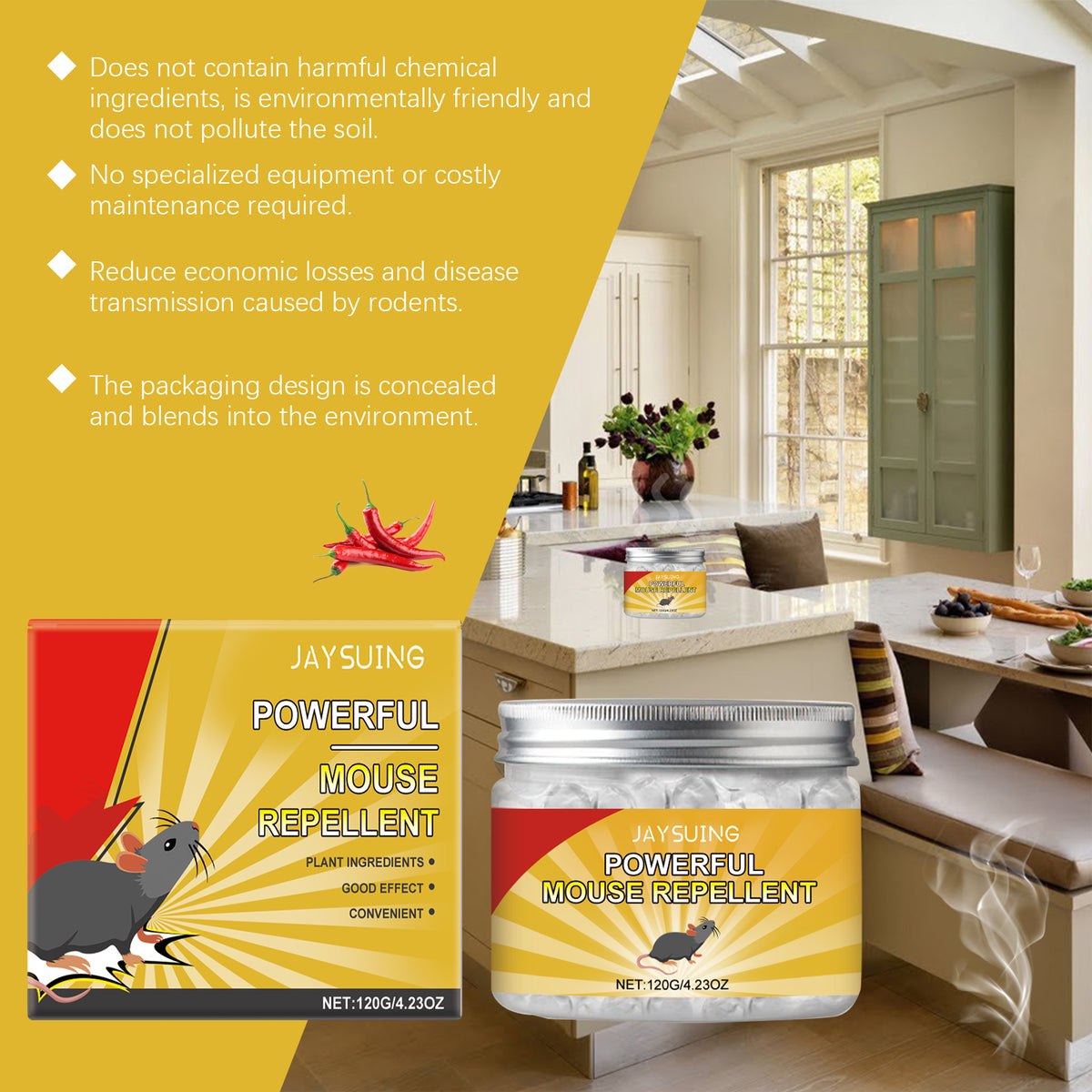 Rat Repellent Paste for Odor-Based Rodent Control