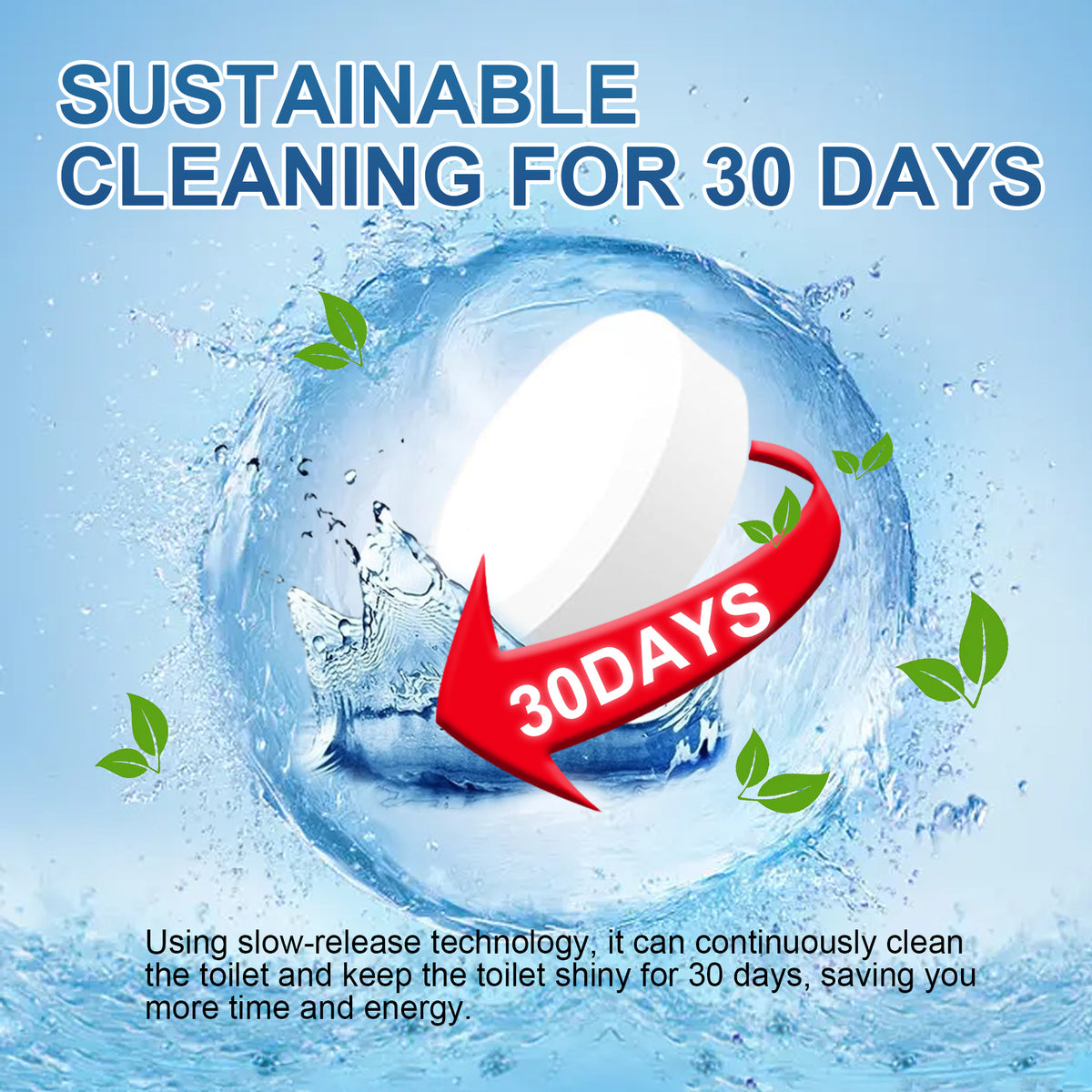Toilet Cleaning Tablets - 30-Day Slow-Release Descaler