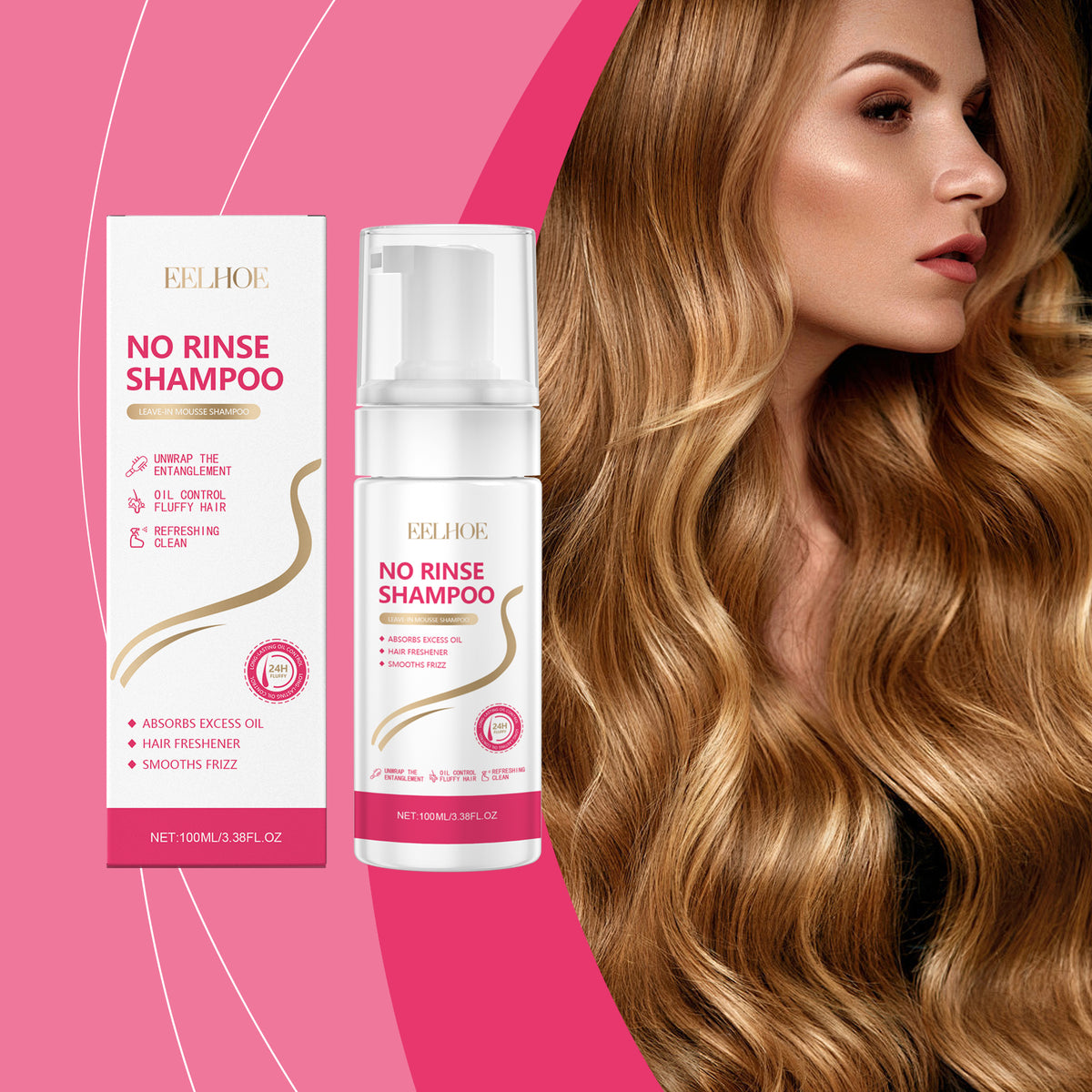 Waterless Shampoo Mousse for Fresh, Voluminous Hair