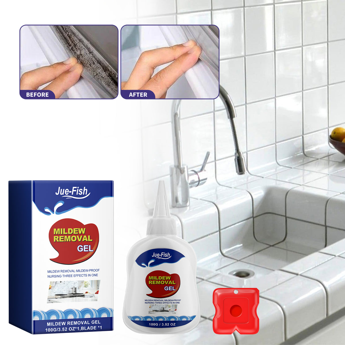 Mildew Removal Gel for Tile Gaps and Silicone Seals