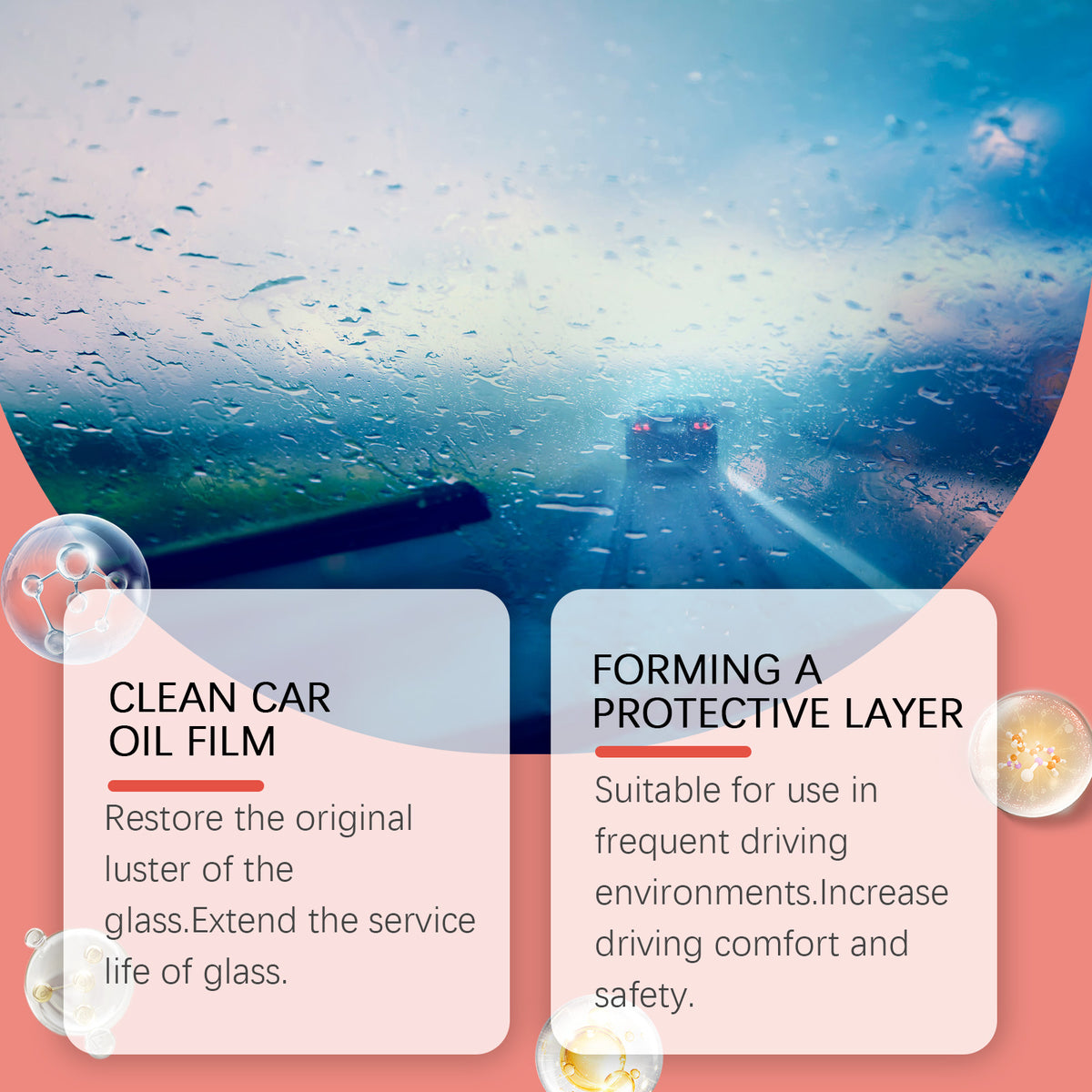Automotive Glass Cleaner for Clearer Windshield Glass