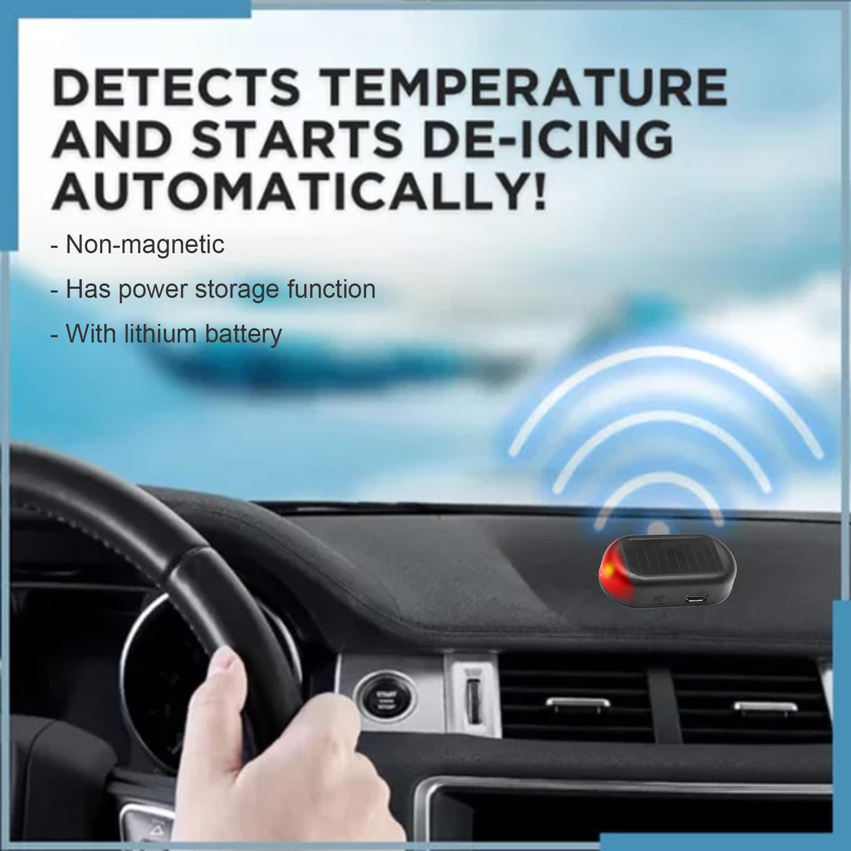 Car Window De-Icing Device for Winter Frost Relief