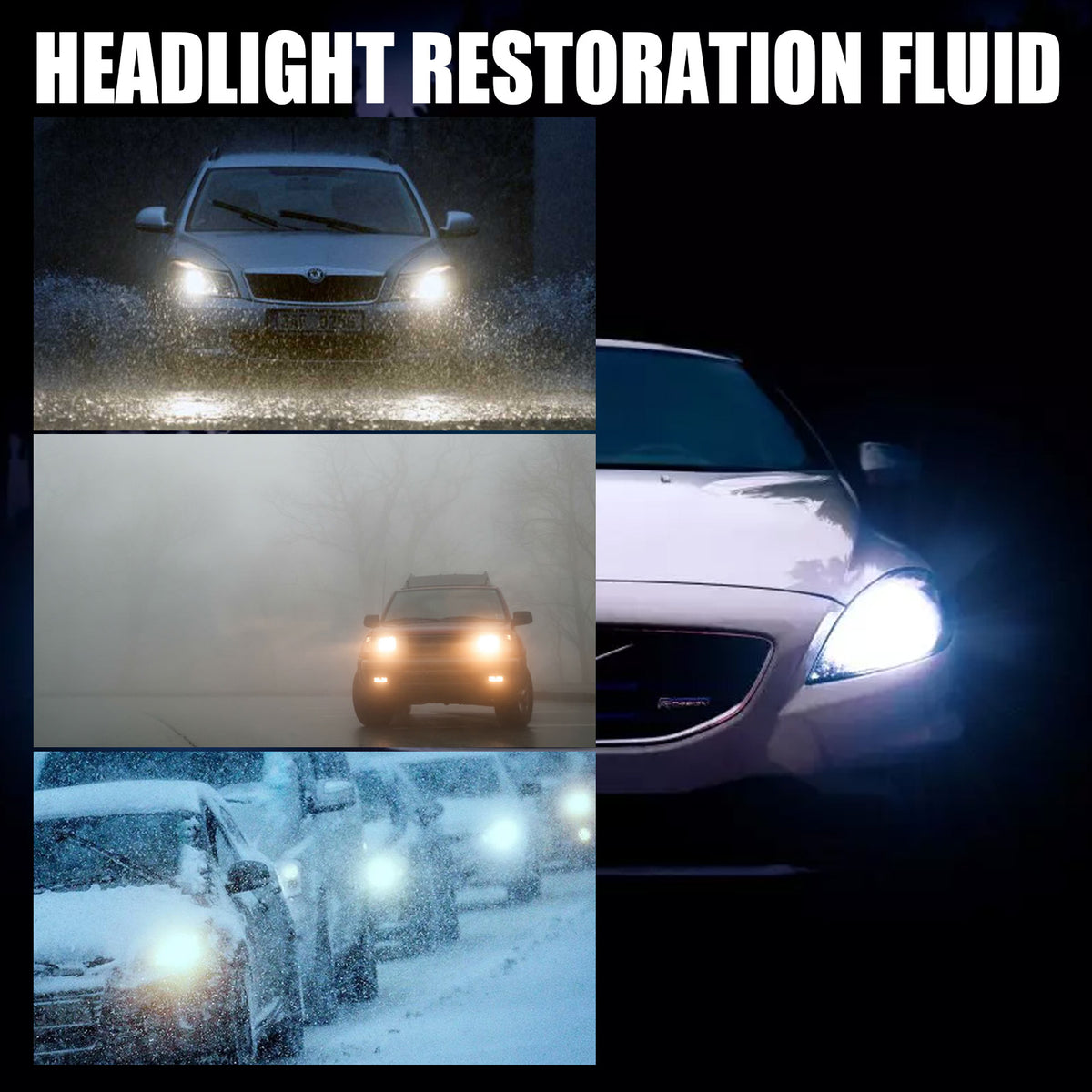 Headlight Restoration Fluid for Clearer Car Lights