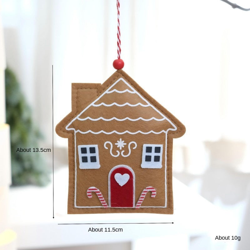 Felt Gingerbread Christmas Ornaments, 4-Piece Set