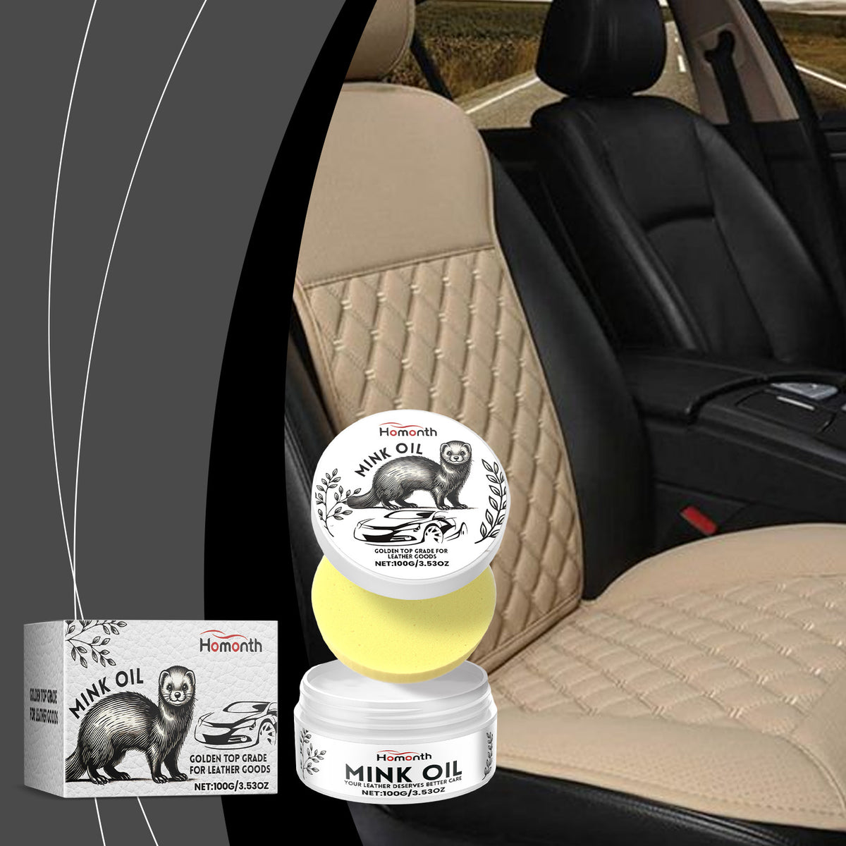 Automotive Leather Cleaner Cream for Deep Seat Care
