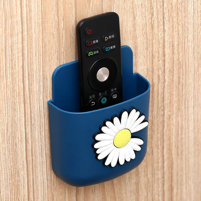 Punch-Free Wall Pocket Remote and Phone Holder Storage