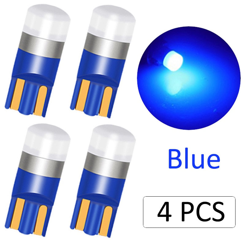 194 LED Bulb — T10 W5W 3030 10‑Pack Brighter Interior Light