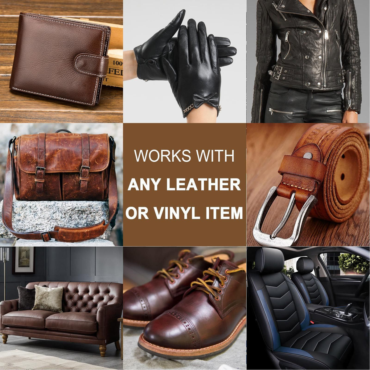 Leather Repair Kit for Color Restoration & Scuffs