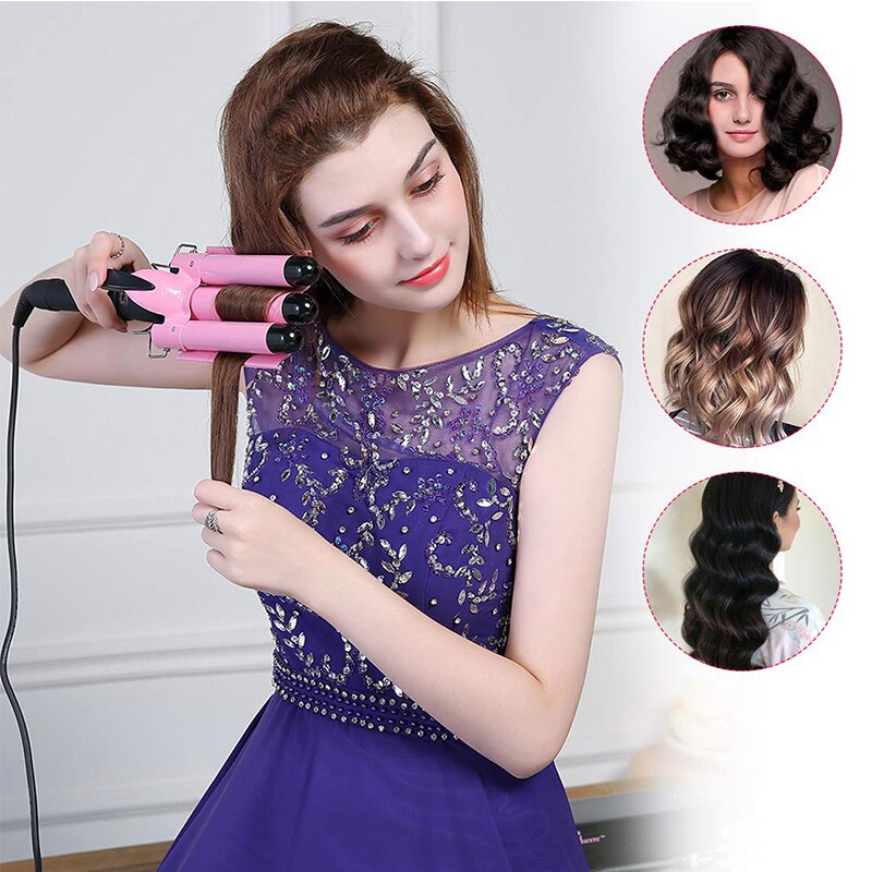 Triple Barrel Hair Waver for Glossy, Voluminous Waves